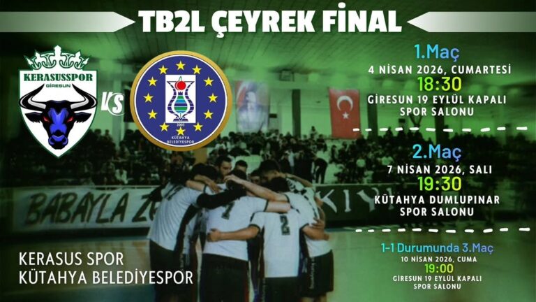 Kerasusspor’un Çeyrek Final Programı Belli Oldu